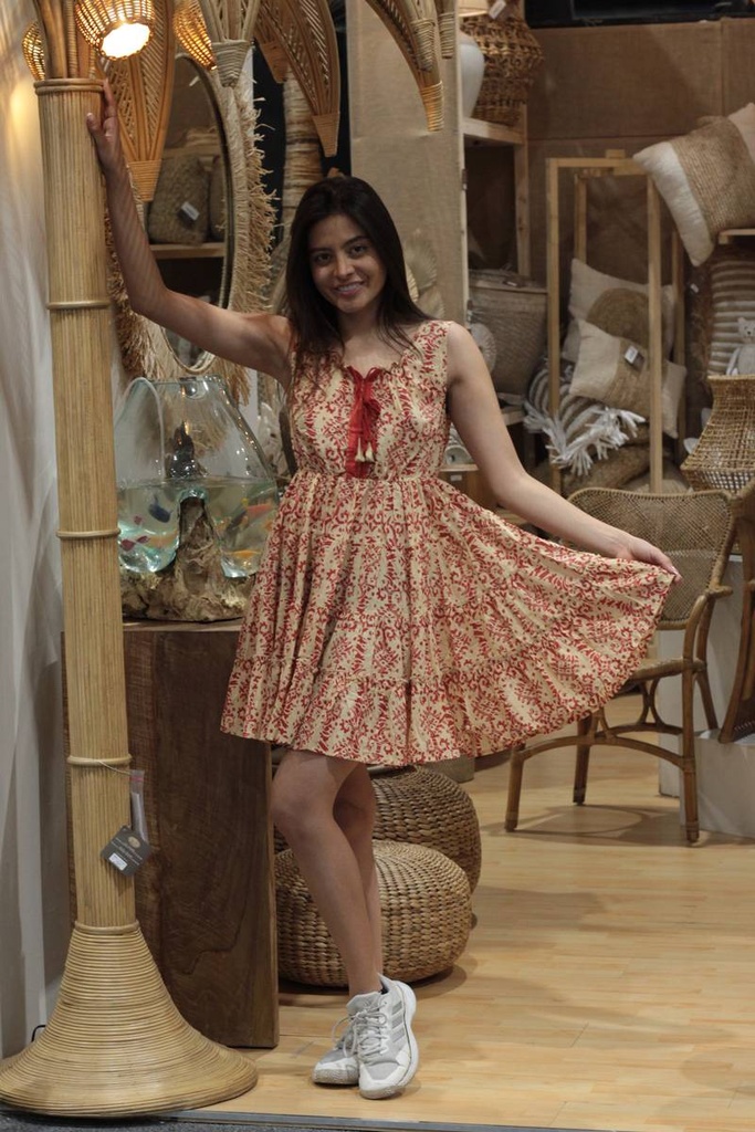 Vestido Corto de Algodón