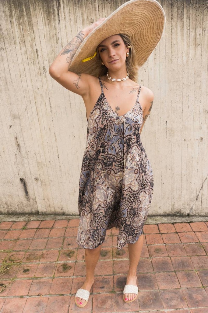 Vestido Corto de Seda