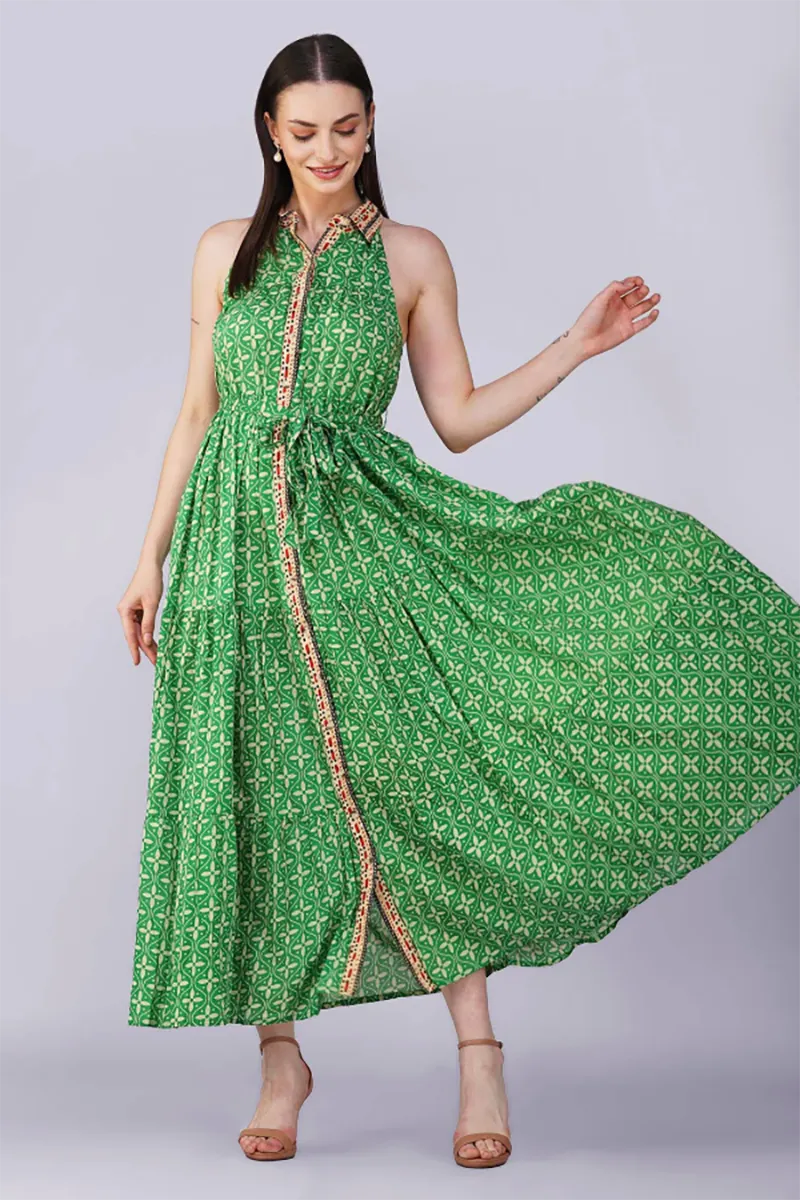 Vestido Largo de Algodón
