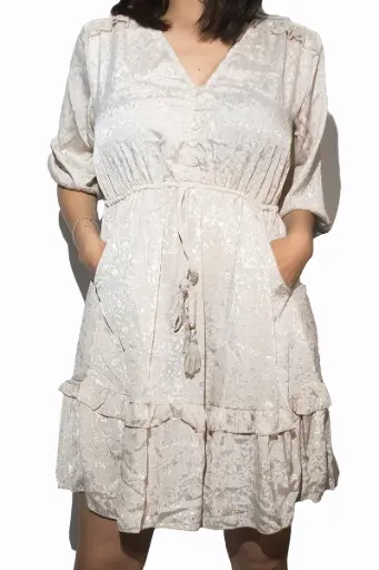 [SD2368-2] Vestido Corto de Seda