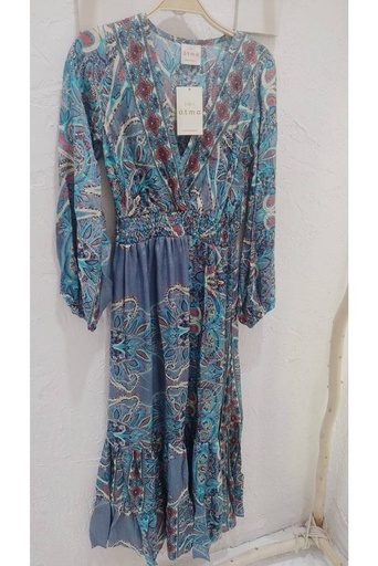 [LD2881-7] Vestido Largo de Seda