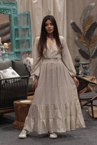 [LD2881-6] Vestido Largo de Seda