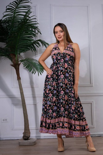 [TA01-26] Vestido Largo de Rayon