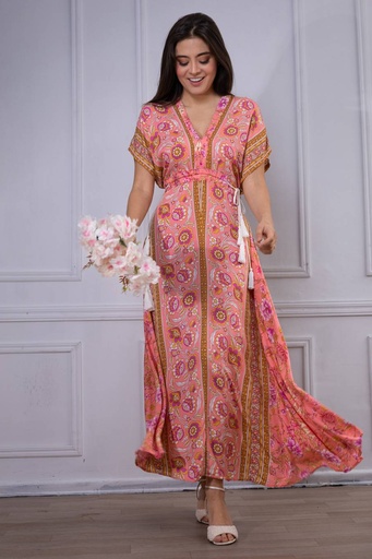 [TA02-3] Vestido Largo de Rayon